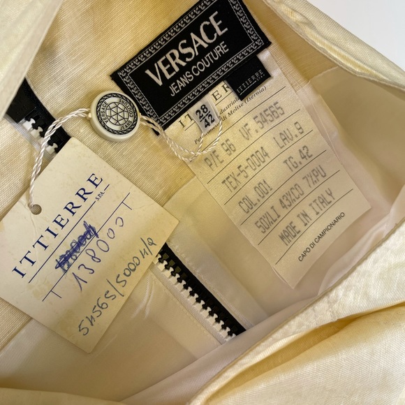 New VTG Versace Couture Mini Dress Back Zip Sz 42 - Picture 6 of 12